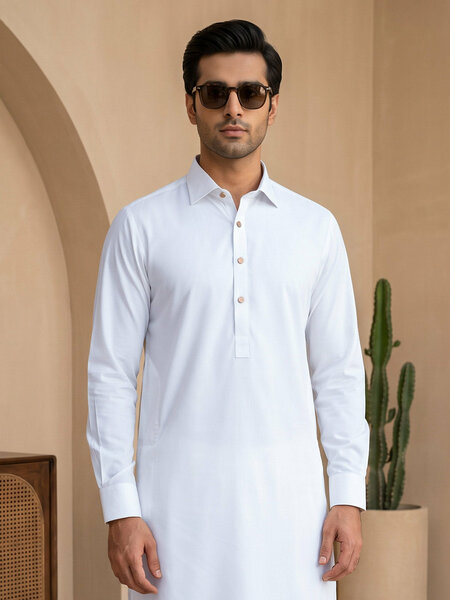 White Designer Shalwar Kameez (SK-770)