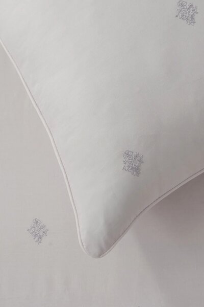 Gray Lilac T-150 Embroidered Bed Sheet Set