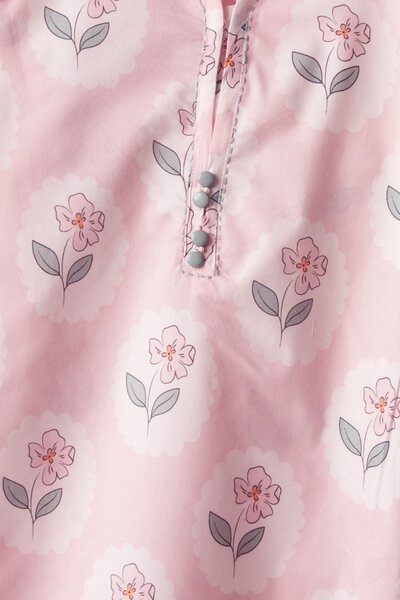 Floral Frams Printed Kurta Set - 2pc