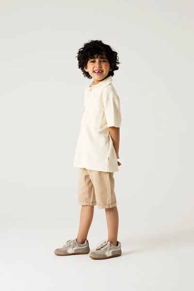 Boys Skin Waffle Button Tee