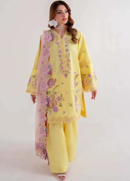 Sable Vogue Unstitched Embroidered Lawn 3 Piece Suit SV26UL SL-01-25-V2 - Summer Collection