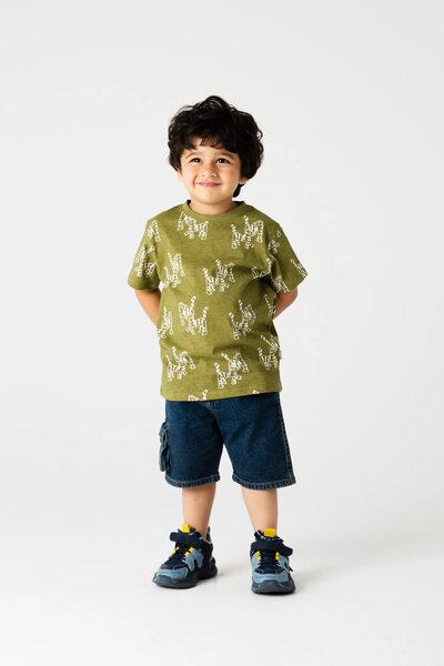 Boys Olive Sketches Tee