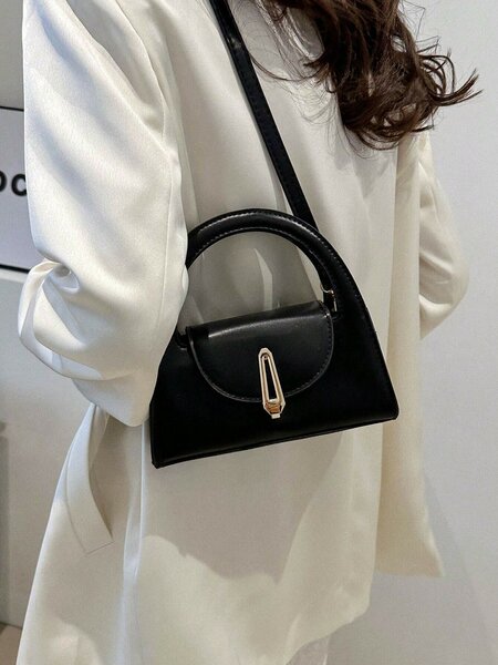 Shein - 1 Pc Minimalist Retro Mini Handbag Square Bag