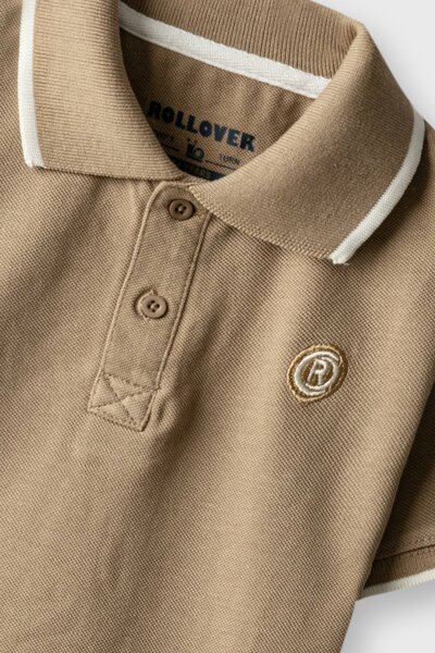 Boys Classic Dark Beige Polo Shirt