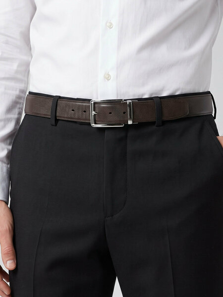 Black & Dark Brown Reversible Belt (BELT-958)