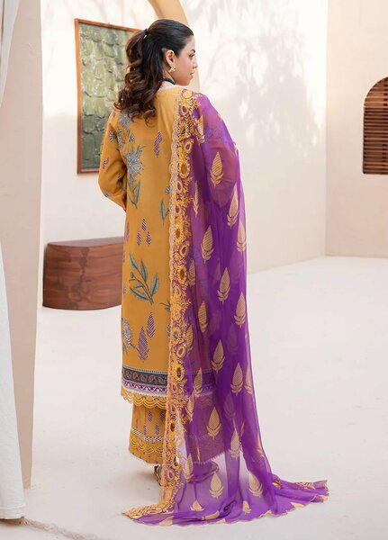 Summer in Bloom By Roheenaz Unstitched Printed Lawn 3 Piece Suit RN26USBL 35A Camellia Charm - Festive Collection