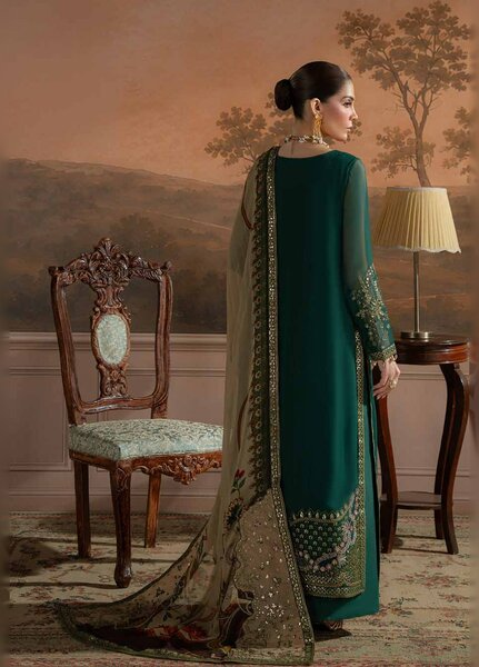 Amaya by Nureh Unstitched Embroidered Chiffon 4 Piece Suit NU26UAC AM-44 - Festive Collection