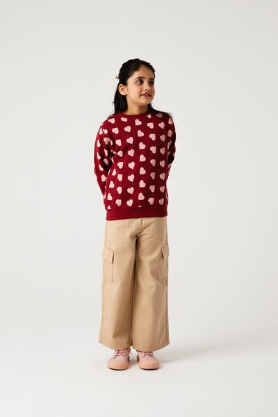 Girls Rosewood Hearts Fleece Sweatshirt