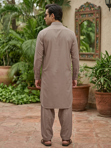Mustard Designer Shalwar Kameez (SK-725)