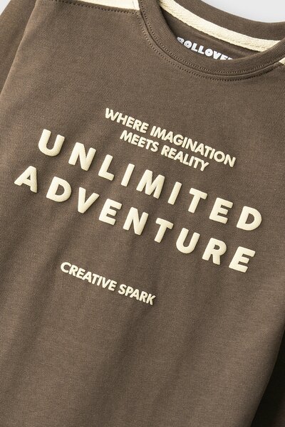 Boys Unlimited Adventure Chocolate Jersey Tee