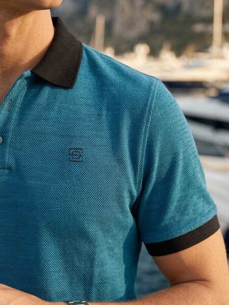 Dark Teal Bird Eye Polo T-Shirt (POLO-1166)