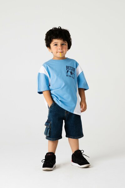 Boys Football Field Drop Tee
