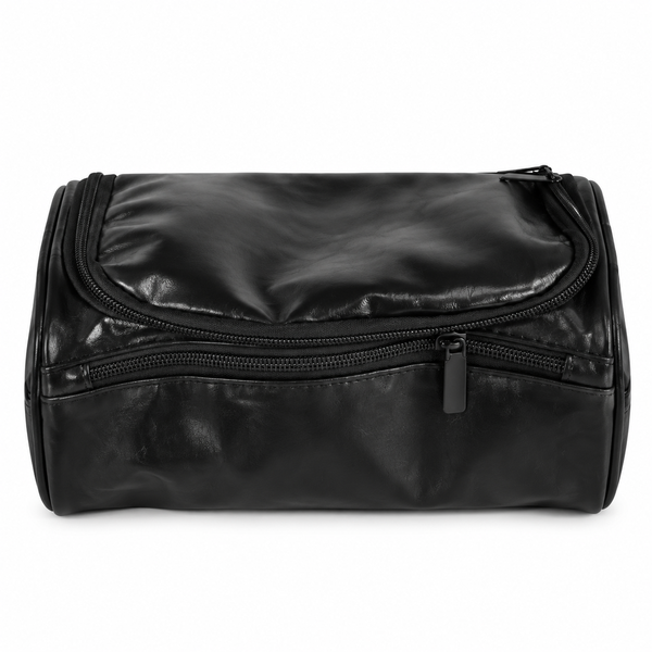 Waterproof Toiletry Bag – Black & Light Brown