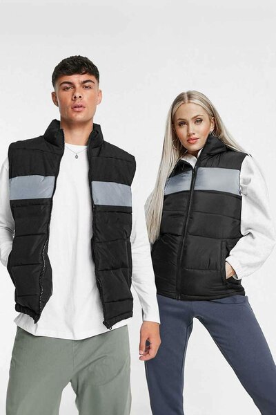 RSG Unisex Tonsberg Panel Design Zipper Body Warmer Puffer Gilet