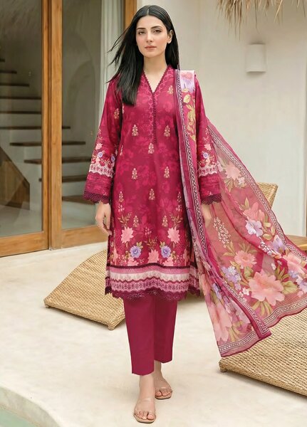 Summer Prints by Lakhany Unstitched Printed Lawn 3 Piece Suit LSM26USP LG-SG-0112 - Summer Collection