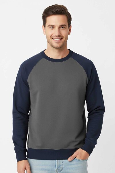 Polo Republica Men's Raglan Sleeve Fleece Sweat Shirt