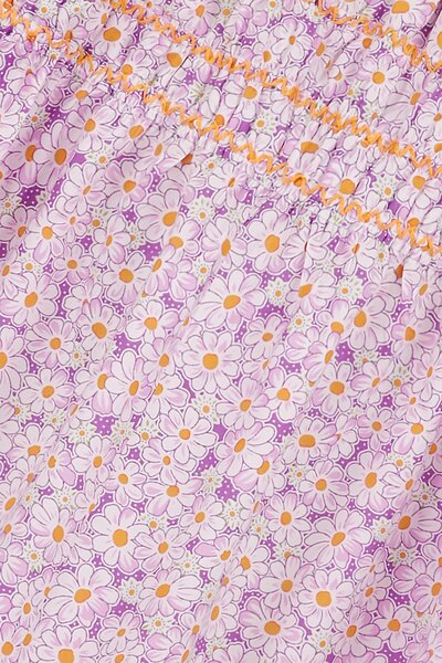 Violet Garden Cotton Smocked Dress