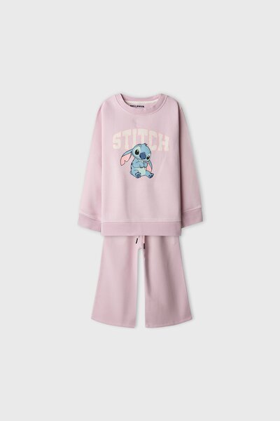 Girls Pink Stitch Cozy Co-ord Set