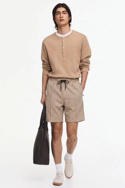 Jay Cee Men's Pleated Baggy Shorts