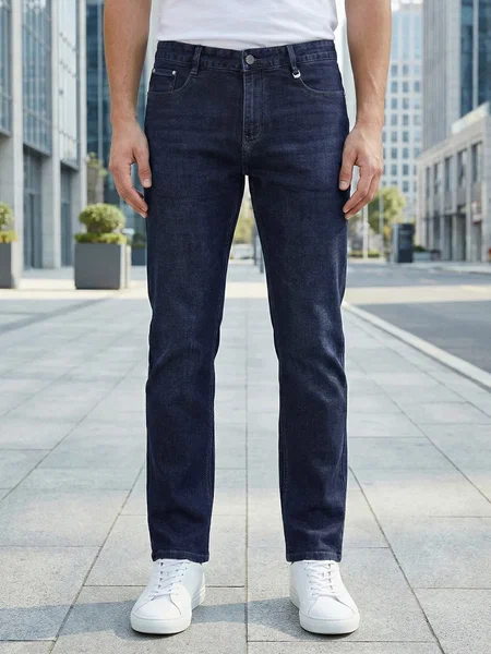Mid Blue Indigo Straight Fit Imported Jeans 54