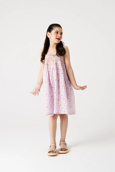 Violet Garden Cotton Smocked Dress