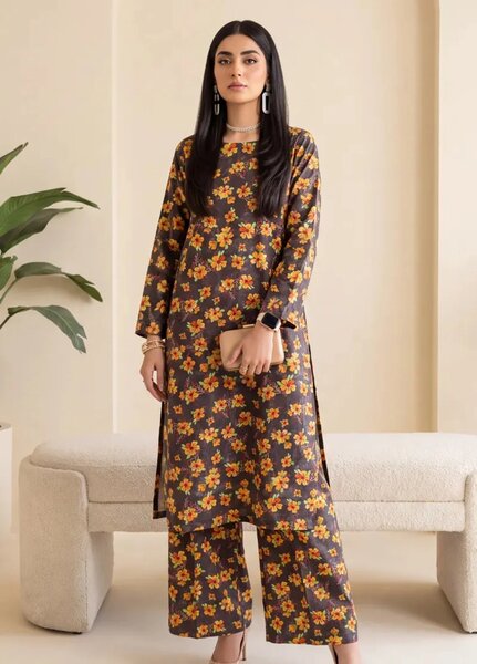 2PC Unstitched Printed Lawn Suit ( SUNS82AG2047)