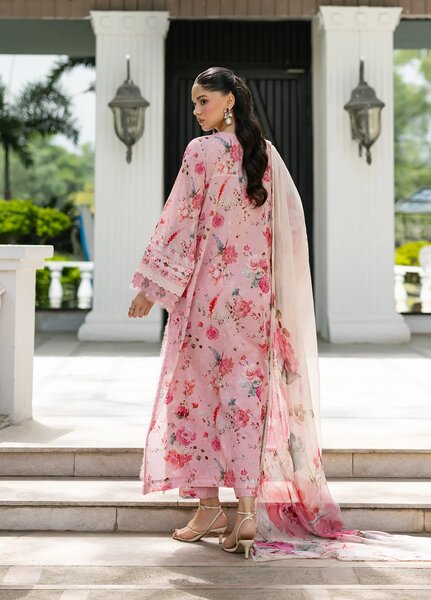 Signature by Elaf Unstitched Embroidered Lawn 3 Piece Suit EL26USLE Mira ESG-4B - Eid Collection