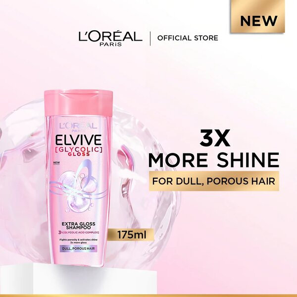 L'Oreal Paris - Elvive Shampoo Glycolic Gloss 175Ml