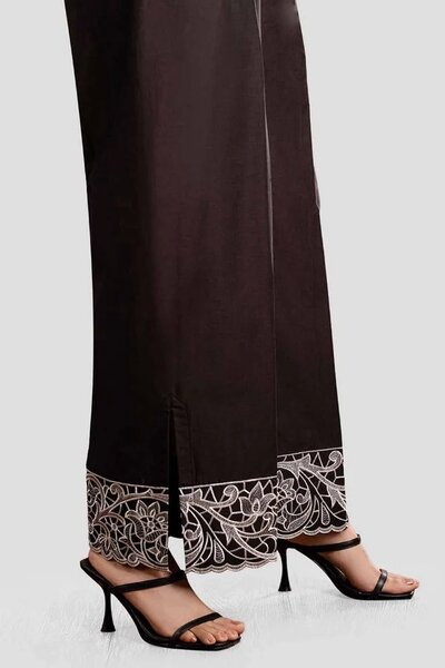 Unstitched Embroidered Cambric Trouser