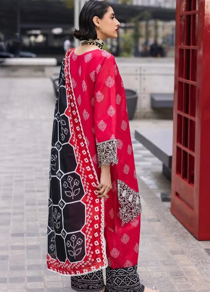 Broadway by Mahnur Embroidered Lawn Suits Unstitched 3 Piece MN25B D-11 Azalea - Summer Collection