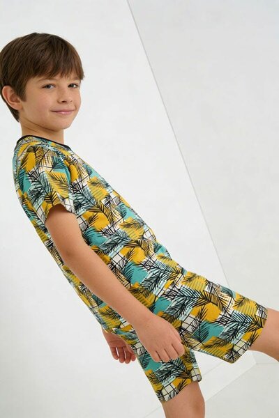 Boy's Tropical Leaf Twin Set