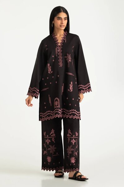 Cambric Embroidered Co-Ord Set