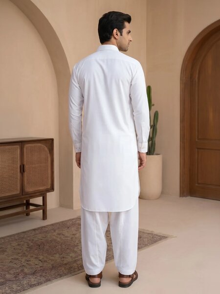 Off White Designer Shalwar Kameez (SK-773)