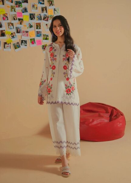 Dhaga Women RTW Embroidered Lawn 2 Piece Suit DHA-PEAK - Casual Collection