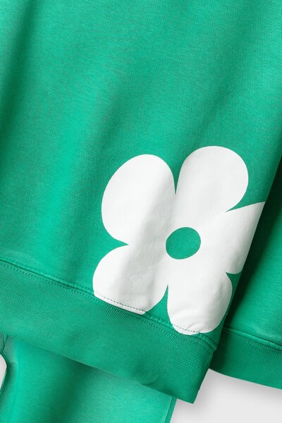 Girls Bloom Green Fleece Co-ord Set
