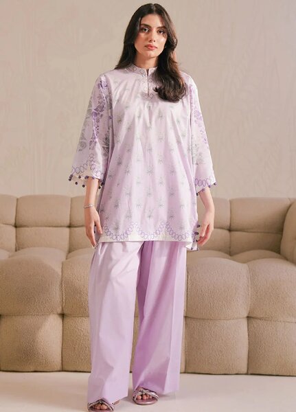 Cross Stitch Unstitched Lawn Printed Lawn 2 Piece Suit CS26UD D-13 Opulent Orchid - Summer Collection
