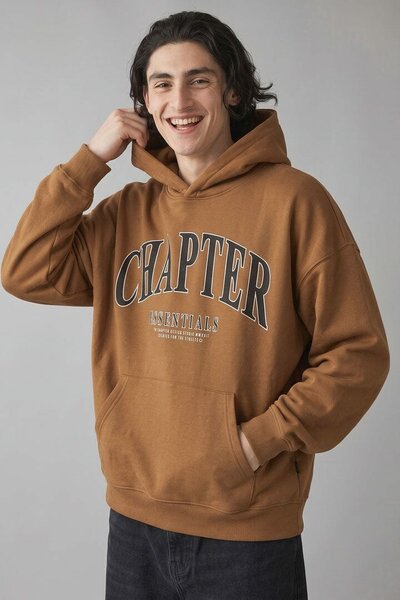 Chapter Men's Printed Oversized Pullover Hoodie