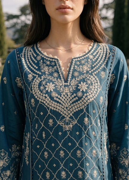 Zellbury Unstitched Embroidered Cotton 3 Piece Suit ZB26UCC WUC26E34061 - Casual Collection