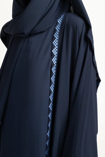 3PC Georgette Embroidered Abaya