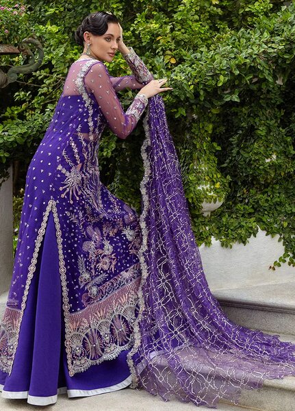 Inception by Mushq Embroidered Organza Suits Unstitched 4 Piece MQ25IW D-04 Untamed Heart - Wedding Collection
