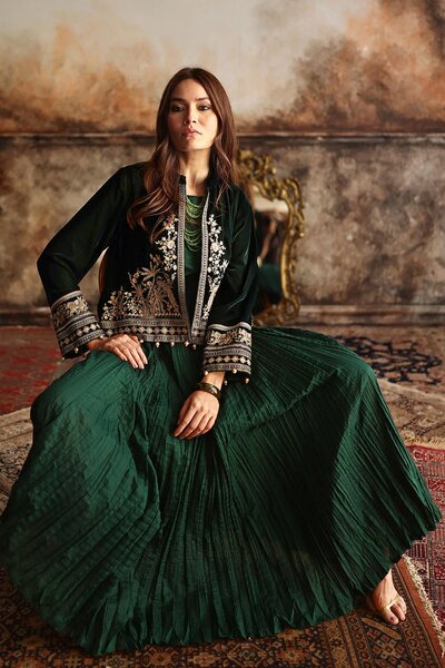 Velvet Embroidered Waistcoat