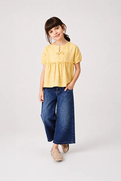Yellow Gingham Cotton Top