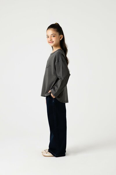Girls Charcoal Muse Drop Tee
