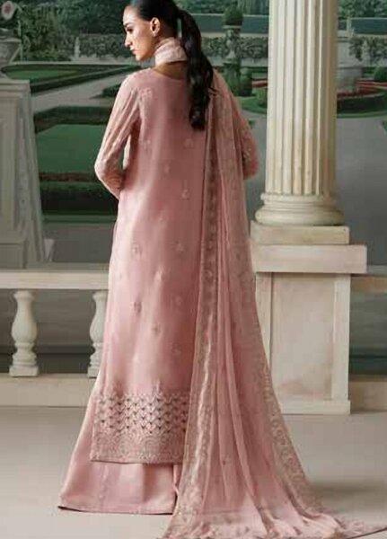 Modern Heirloom by Emaan Adeel Unstitched Embroidered Chiffon 3 Piece Suit EA26UMH Antique Blush - Festive Collection