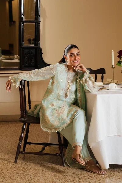 Stitched Raw Silk Shalwar