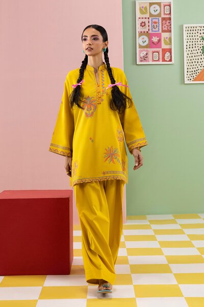 Stitched Embroidered Lawn Shirt+ Shalwar