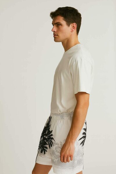 Men's Palm Tree Activewear Swim Shorts