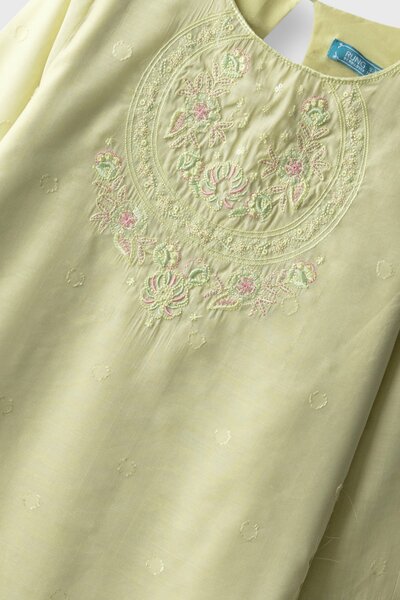 Pastel Pistachio Festive Kurta Set - 3pc