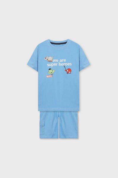 Boys Blue Super Heroes Co-ord Set