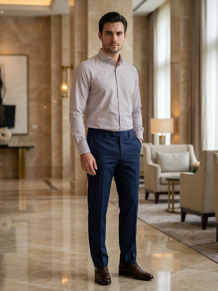 Beige Plain, Cutaway Collar, Poplin Formal Shirt (FS-3076)
